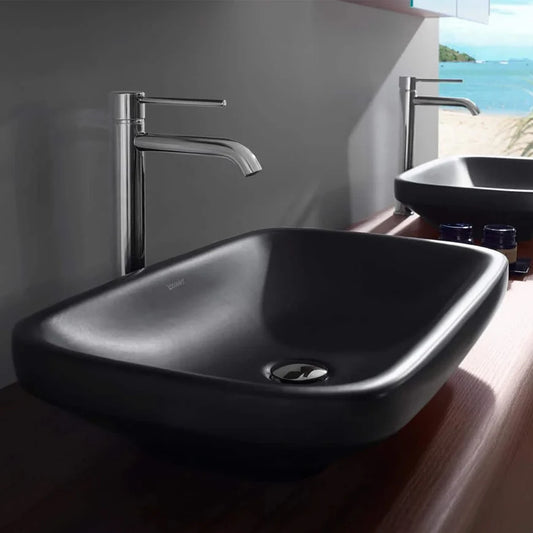 حوض فوق الرخامة ديورافيت ديوراستايل مقاس 60 سم اسود مط شامل مجموعة التثبيت